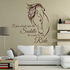 Wall Decal Quote Horse Riding