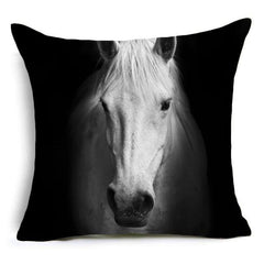 Amazing Horses Polyester Cushion Cover 45x45cm Vintage