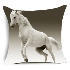 Amazing Horses Polyester Cushion Cover 45x45cm Vintage