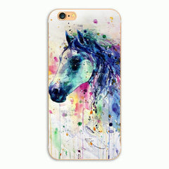 Watercolor horses Phone Plastic Case For  iPhone