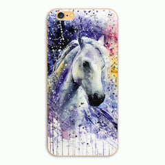 Watercolor horses Phone Plastic Case For  iPhone