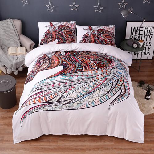 Amazing Horses Polyester Cushion Cover 45x45cm Vintage