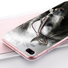 White Horse Silicone Case for Iphone