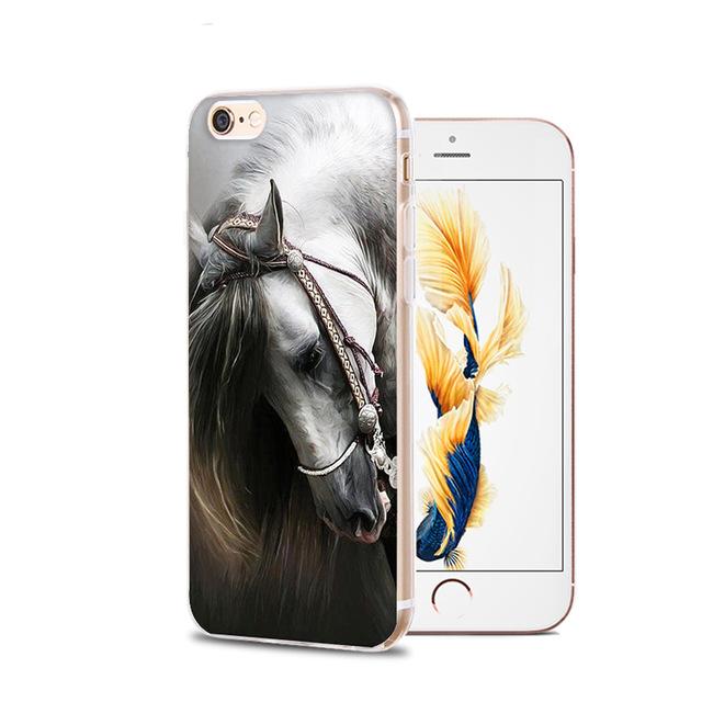 White Horse Silicone Case for Iphone