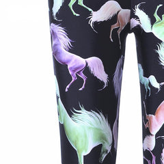 New Legging: Color Cartoon Horse