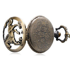 Pocket Quartz Watch Bronze Horse