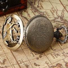 Pocket Quartz Watch Bronze Horse